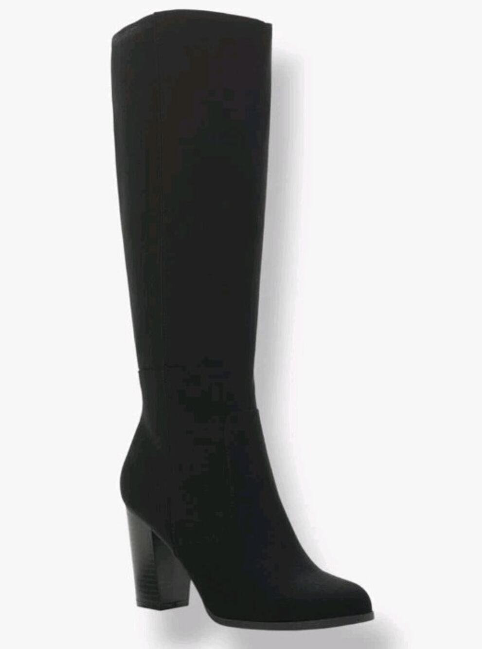 Style & Co ~Woman Size 7.5M~ Black "Addyy" Knee High Wide Calf Dress Boots Micro